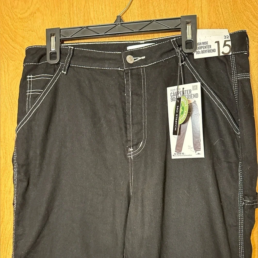 NWT S.O.N.G high rise Carpenter 90s boyfriend jeans size 15/32